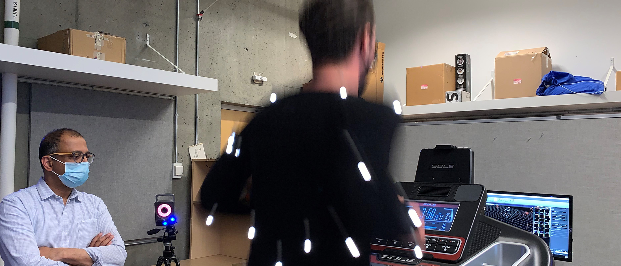 man on treadmill in research study